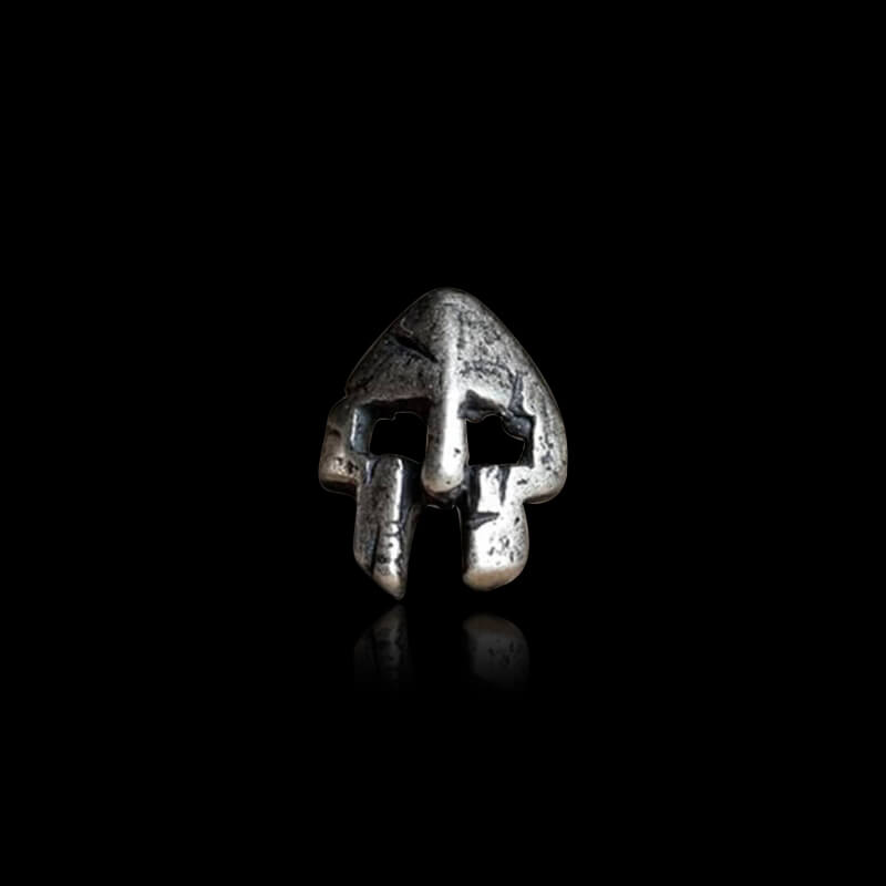 Spartan Helmet 925 Sterling Silver Stud Earrings