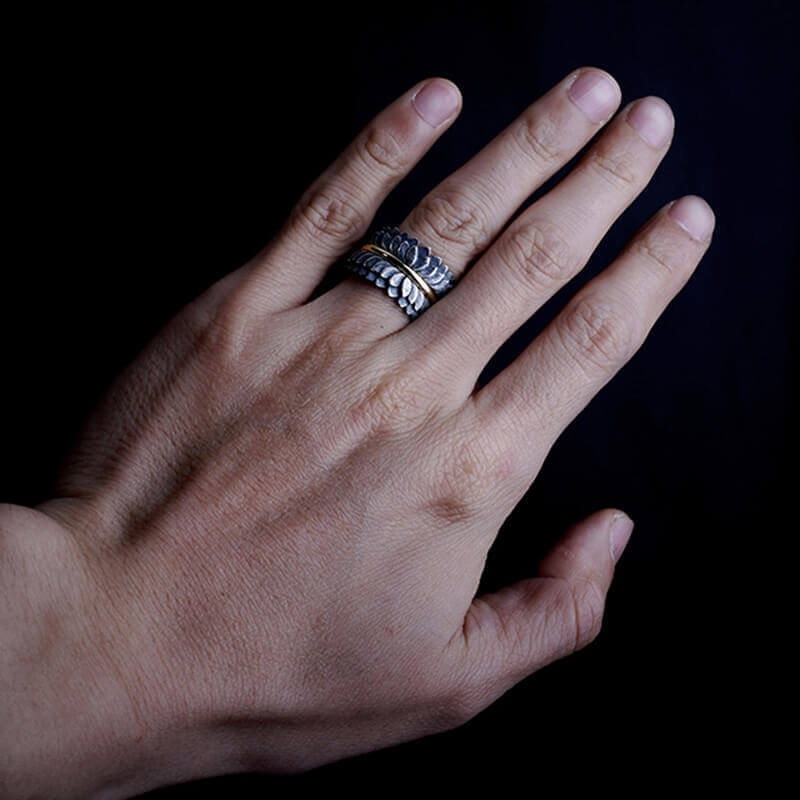 Split Lotus 925 Sterling Silver Ring 02 | RoyalLuster.com