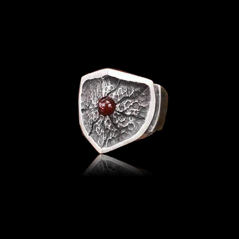 Split Shield 925 Sterling Silver Ring