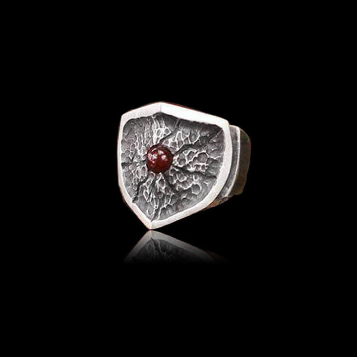 Split Shield 925 Sterling Silver Ring