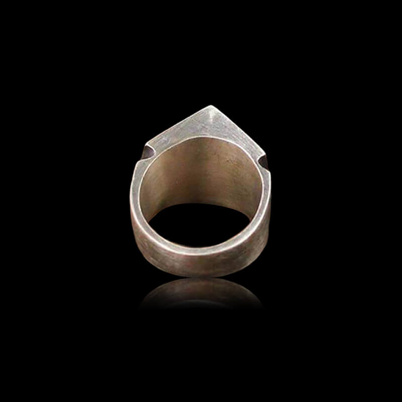 Split Shield 925 Sterling Silver Ring