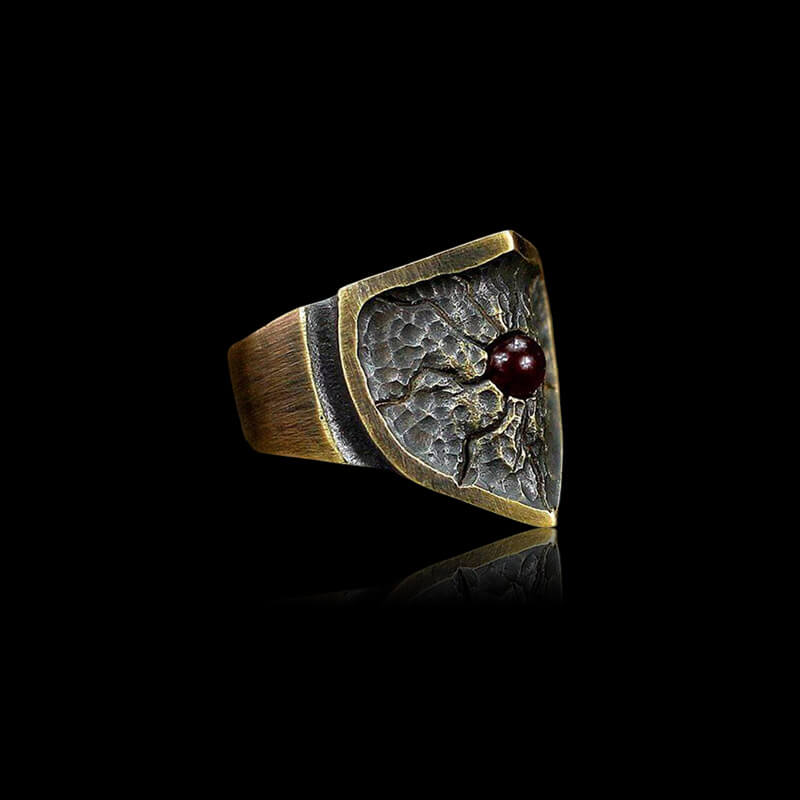 Split Shield 925 Sterling Silver Ring