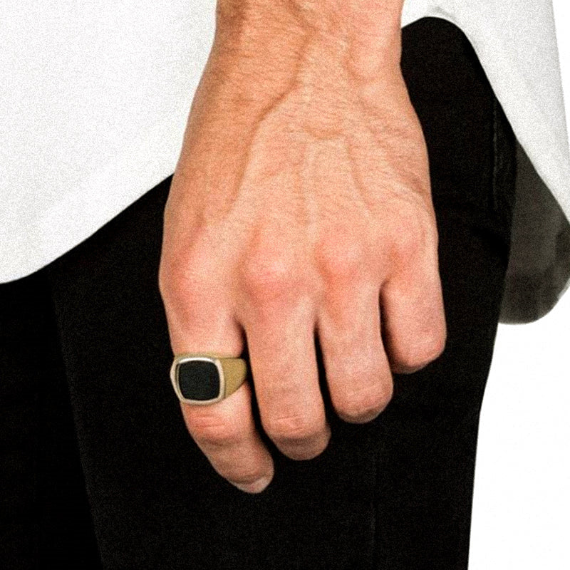 Square 925 Sterling Silver Minimalist Ring 02 | RoyalLuster.com