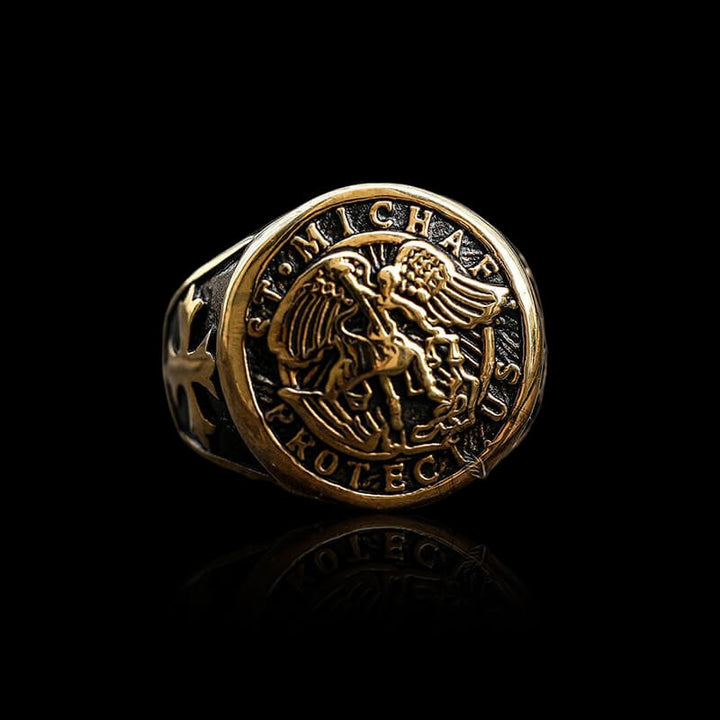 St. Michael Templar Knight 925 Sterling Silver Ring
