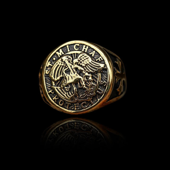 St. Michael Templar Knight 925 Sterling Silver Ring