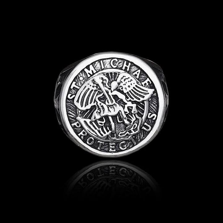 St. Michael Templar Knight 925 Sterling Silver Ring