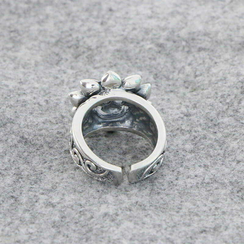 Sunflower 925 Sterling Silver Open Ring