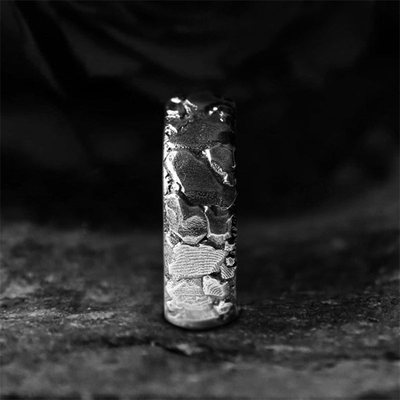 Texture 925 Sterling Silver Men's Ring 05 | RoyalLuster.com