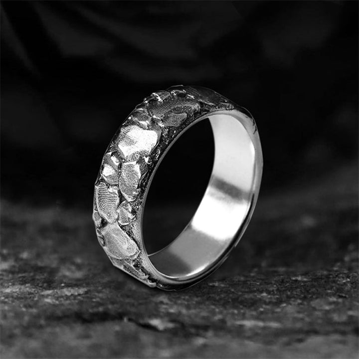 Texture 925 Sterling Silver Men's Ring 03 | RoyalLuster.com