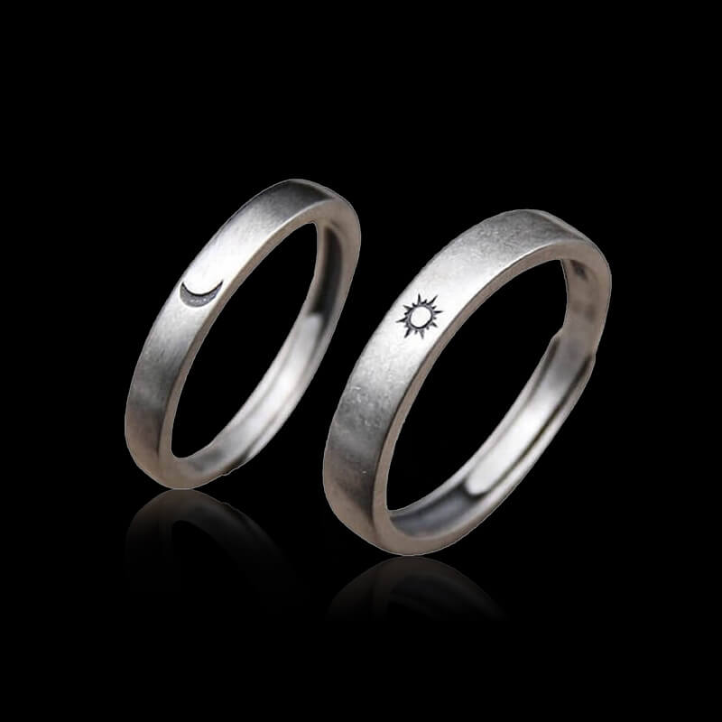 The Sun and the Moon 925 Sterling Silver Ring 01 | RoyalLuster.com
