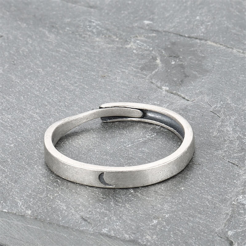 The Sun and the Moon 925 Sterling Silver Ring 05 | RoyalLuster.com