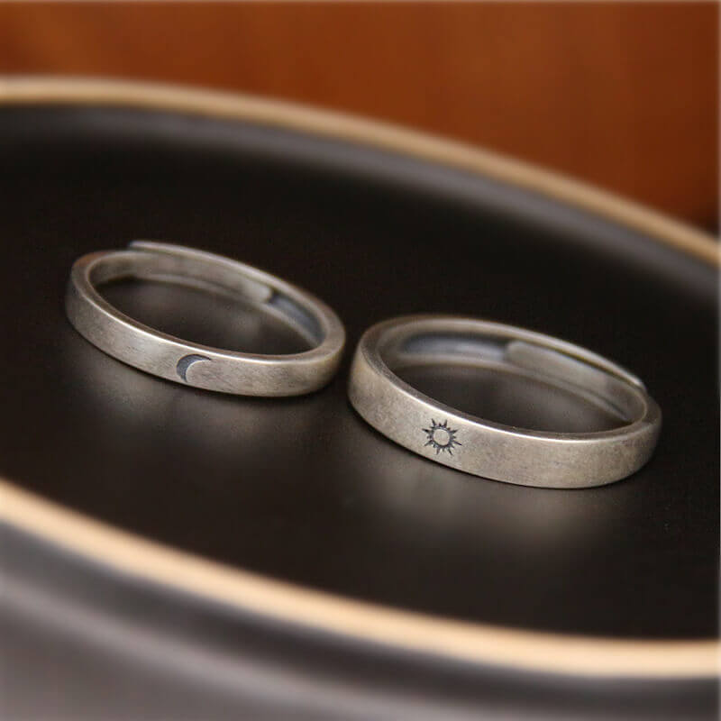 The Sun and the Moon 925 Sterling Silver Ring 02 | RoyalLuster.com
