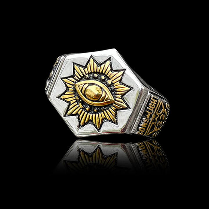 The All-seeing Eye Of God 925 Sterling Silver Masonic Ring