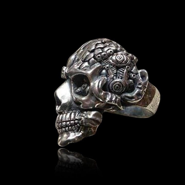 The Expendables 925 Sterling SilverSkull Steampunk Ring