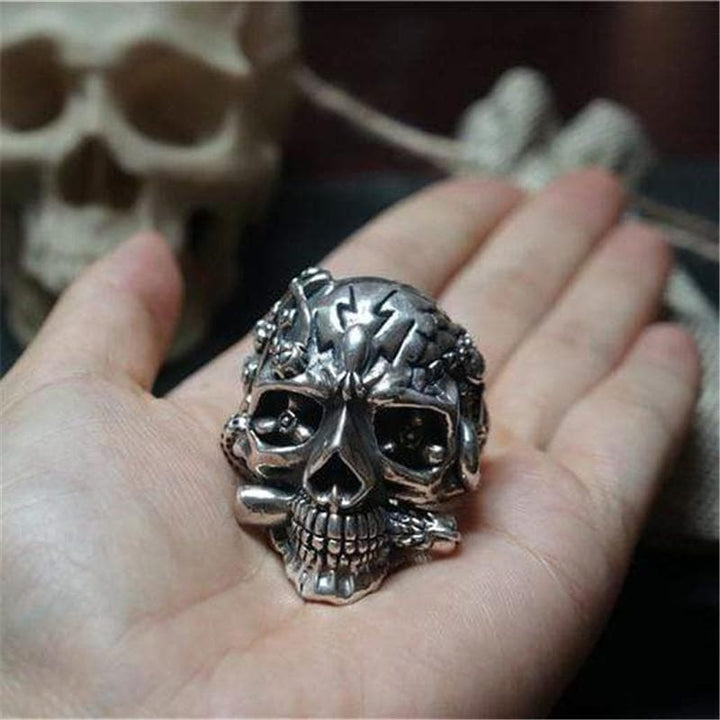 The Expendables 925 Sterling SilverSkull Steampunk Ring