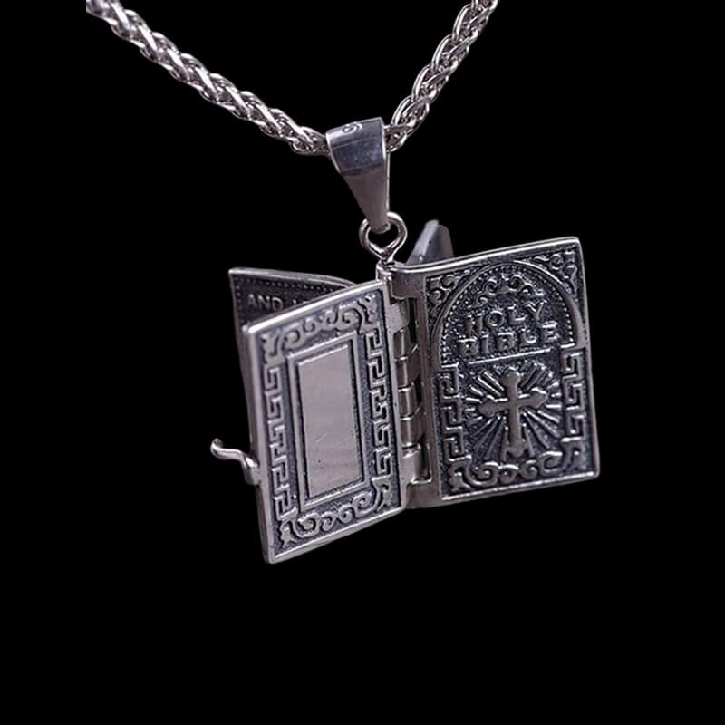 The Holy Bible 925 Sterling Silver Pendant