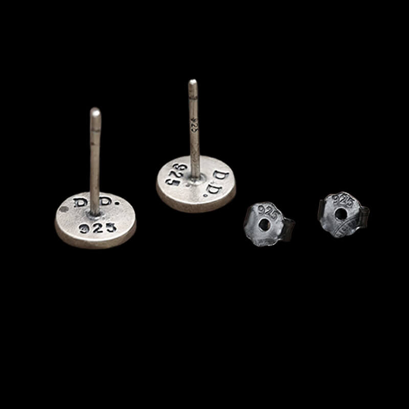 The Peace Symbol 925 Sterling Silver Stud Earrings