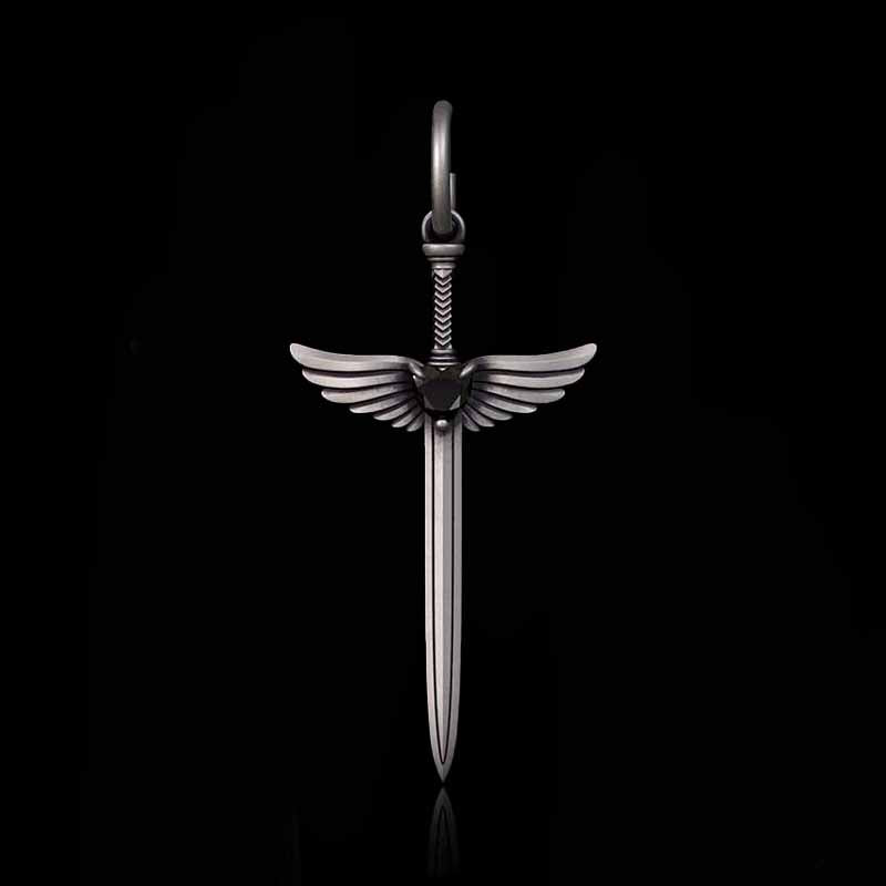The Sword Of Angels Heart Gem Sterling Silver Earrings 02 | RoyalLuster.com