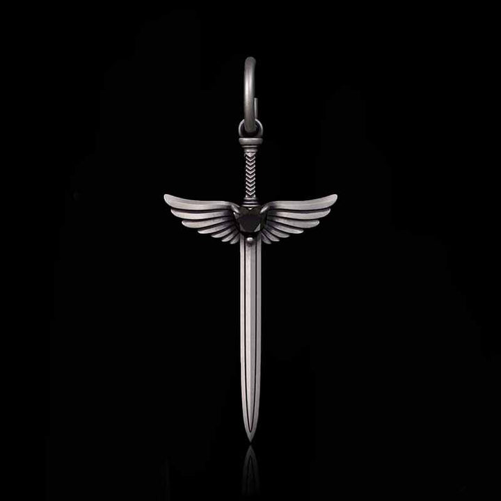 The Sword Of Angels Heart Gem Sterling Silver Earrings 02 | RoyalLuster.com