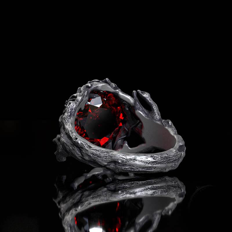 Thorns Gem-set Sterling Silver Gothic Ring