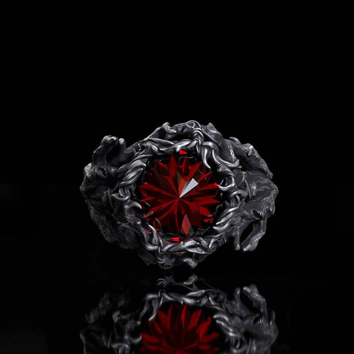 Thorns Gem-set Sterling Silver Gothic Ring | RoyalLuster.com