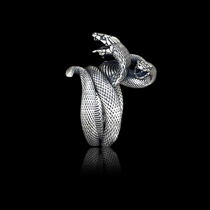 Three-Headed Snake 925 Sterling Silver Ring