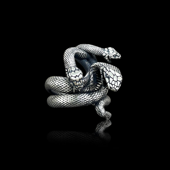 Three-Headed Snake 925 Sterling Silver Ring