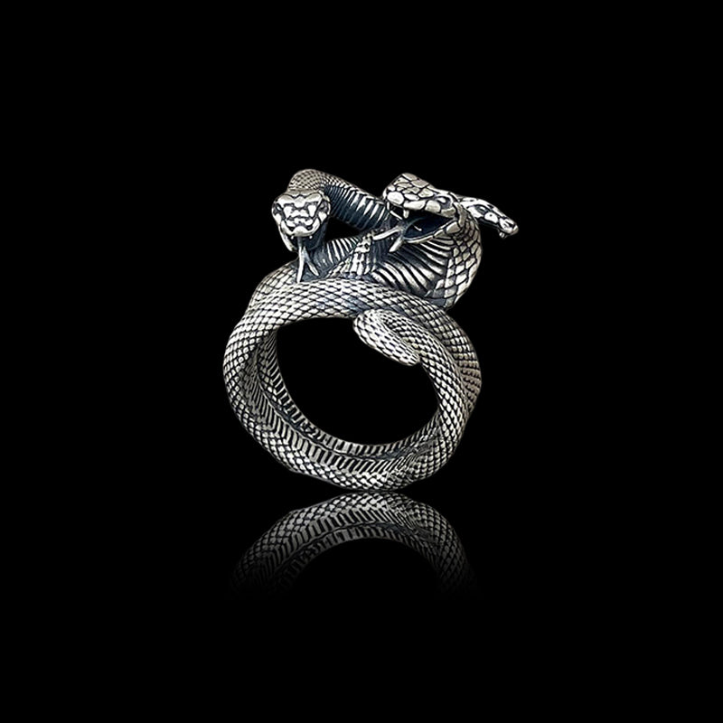 Three-Headed Snake 925 Sterling Silver Ring