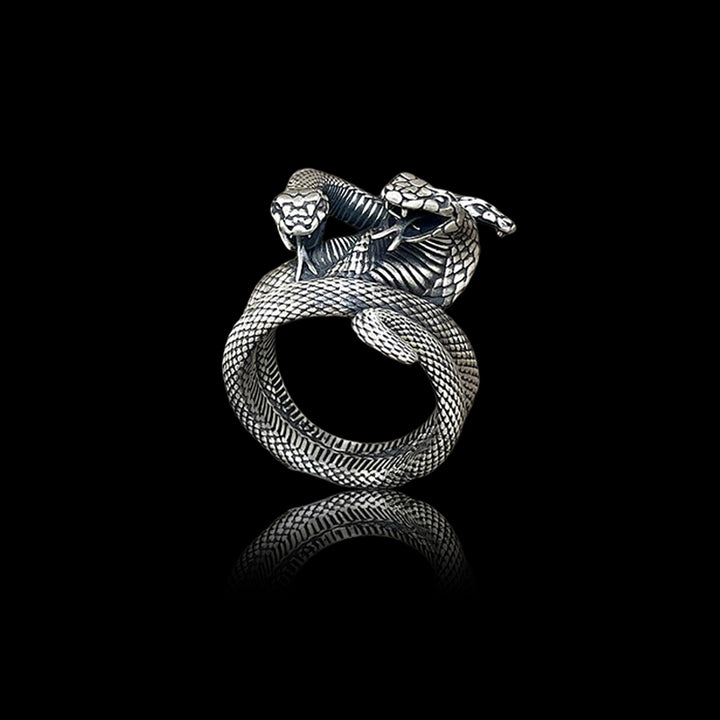 Three-Headed Snake 925 Sterling Silver Ring