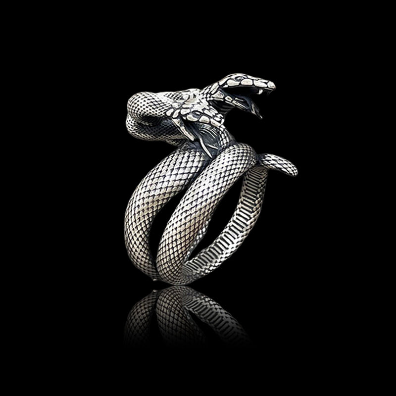 Three-Headed Snake 925 Sterling Silver Ring