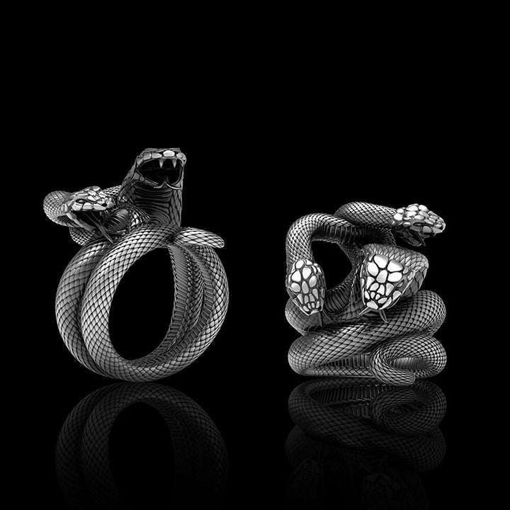 Three-Headed Snake 925 Sterling Silver Ring