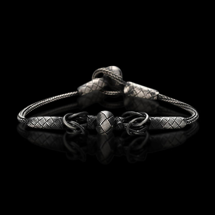 Transfer Braided 999 Sterling Silver Men's Bracelet 01 | RoyalLuster.com