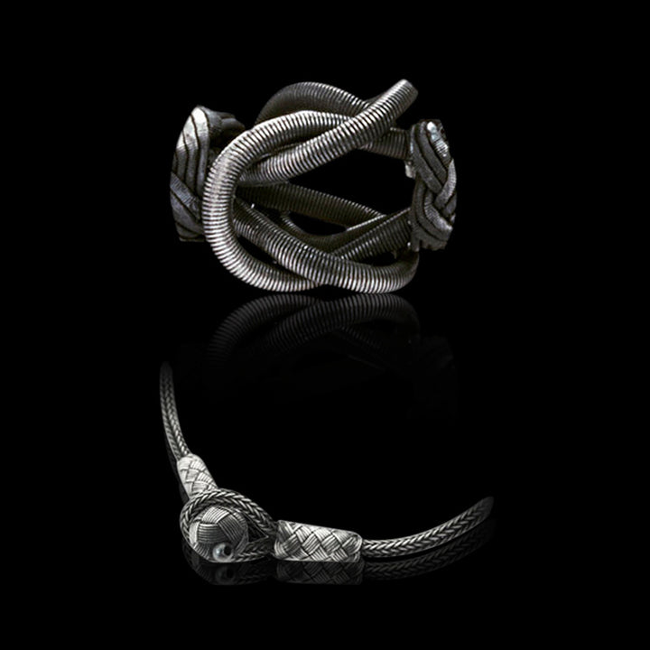 Transfer Braided 999 Sterling Silver Men's Bracelet 04 | RoyalLuster.com