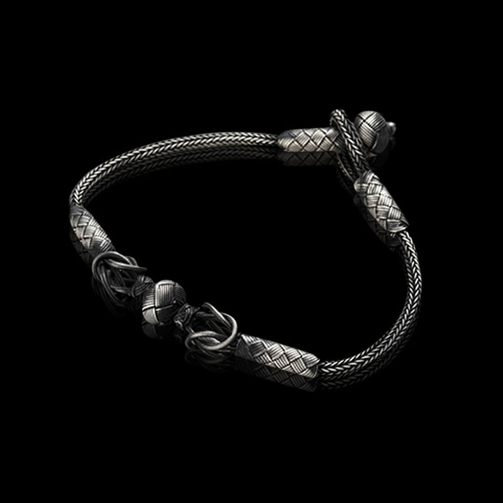 Transfer Braided 999 Sterling Silver Men's Bracelet 05 | RoyalLuster.com