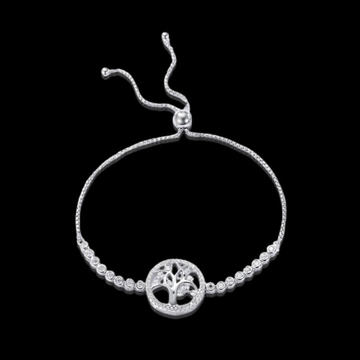 Tree of Life 925 Sterling Silver Adjustable Bracelet 01 | RoyalLuster.com