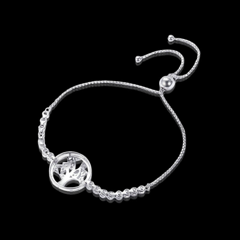 Tree of Life 925 Sterling Silver Adjustable Bracelet 03 | RoyalLuster.com