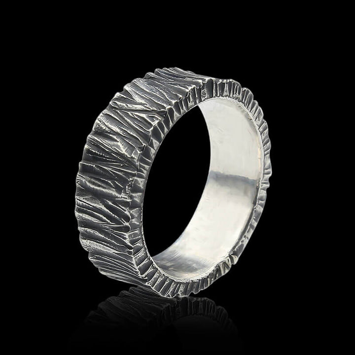 Tree Pattern 999 Sterling Silver Ring 01 | RoyalLuster.com