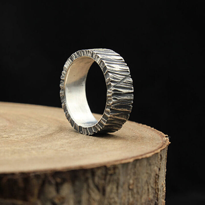 Tree Pattern 999 Sterling Silver Ring 03 | RoyalLuster.com