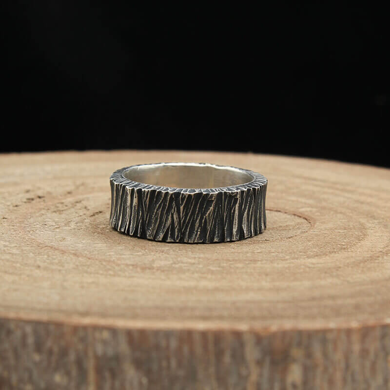 Tree Pattern 999 Sterling Silver Ring 04 | RoyalLuster.com