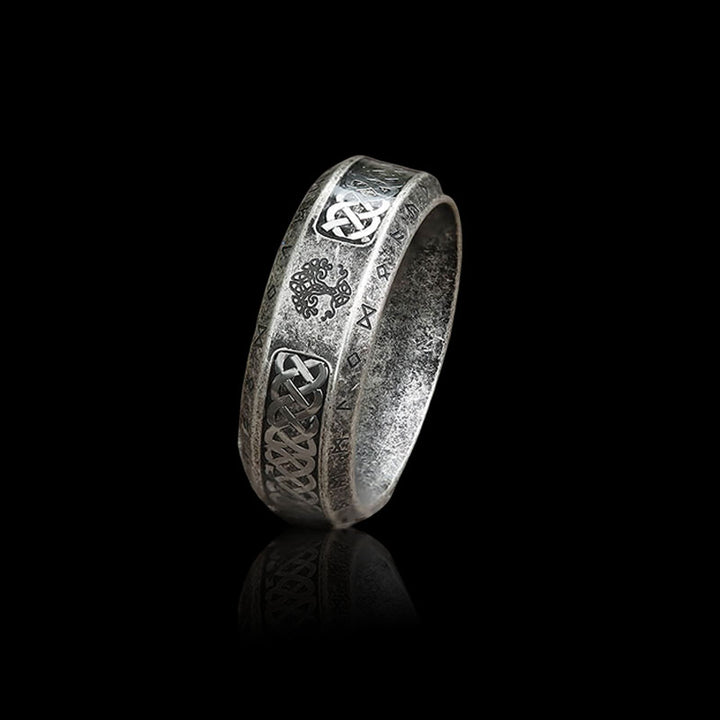 Tree Of Life Knot 925 Sterling Silver Viking Ring