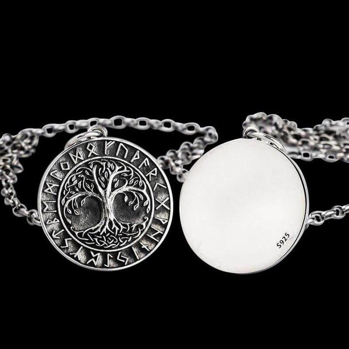 Tree Of Life Runes 925 Sterling Silver Viking Pendant