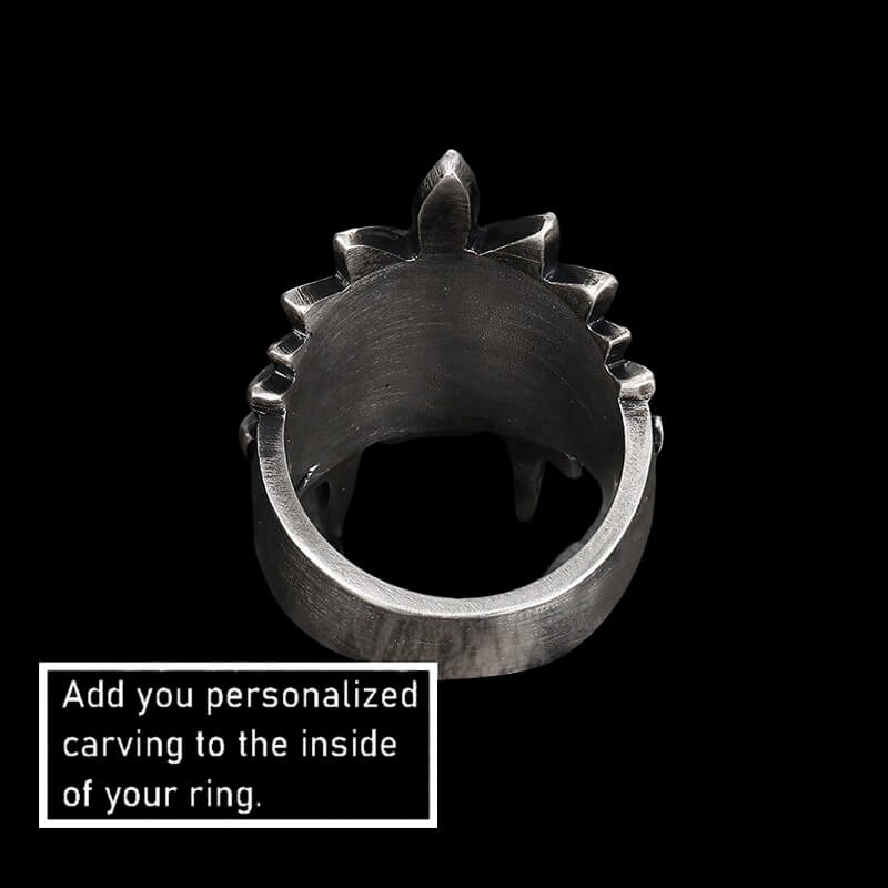 Tribal Chief 925 Sterling Silver Skull Ring