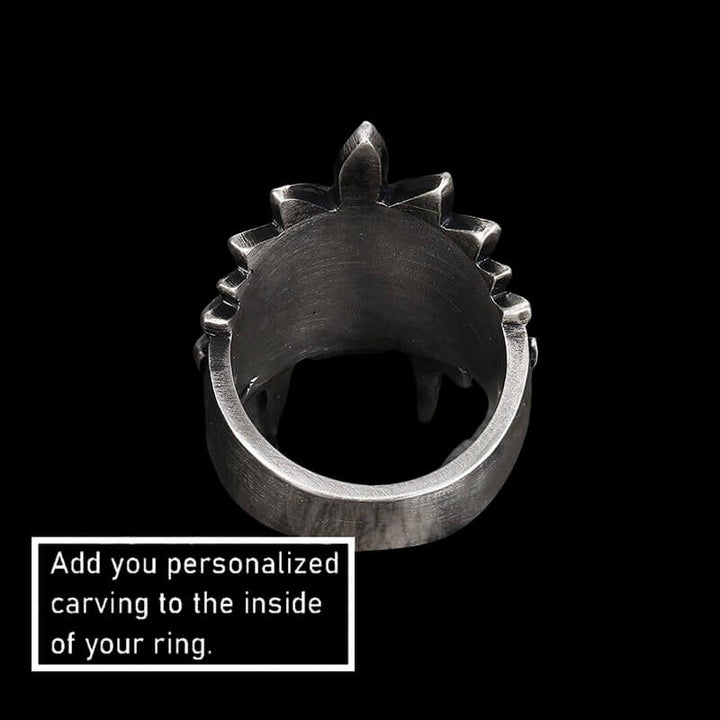 Tribal Chief 925 Sterling Silver Skull Ring