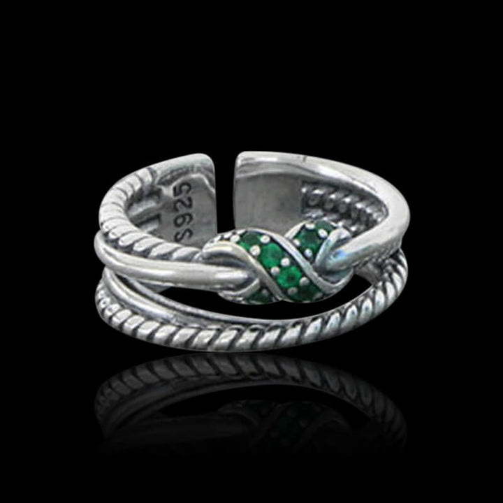 Twist Knot 925 Sterling Silver Ring 01 | RoyalLuster.com