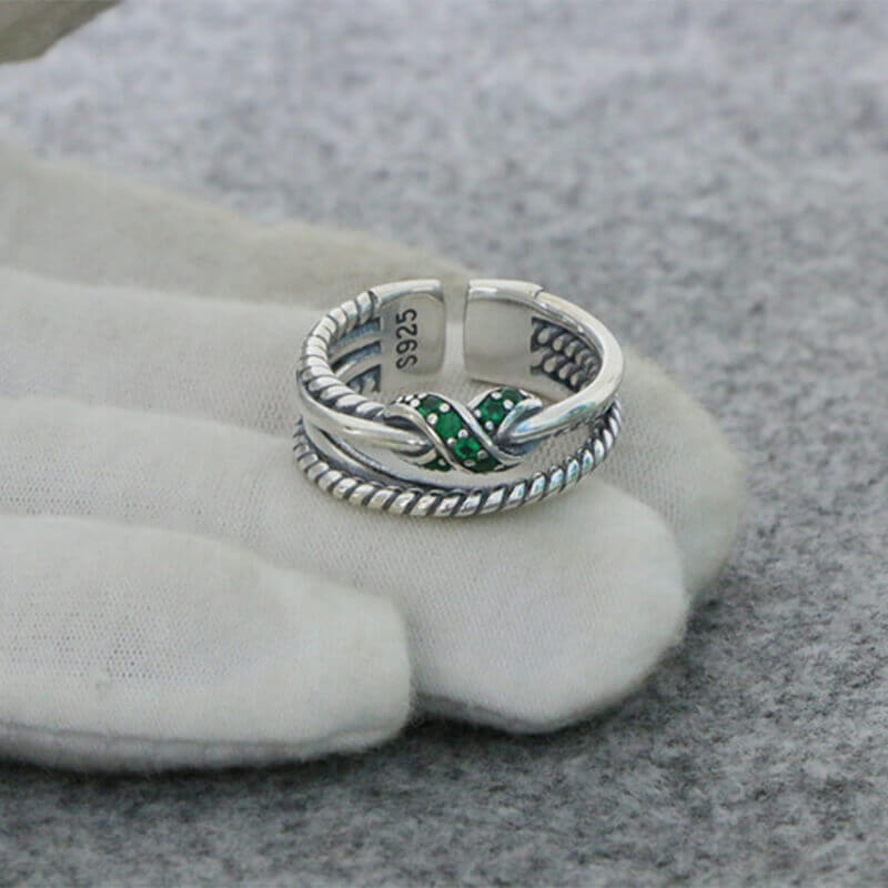 Twist Knot 925 Sterling Silver Ring 02 | RoyalLuster.com