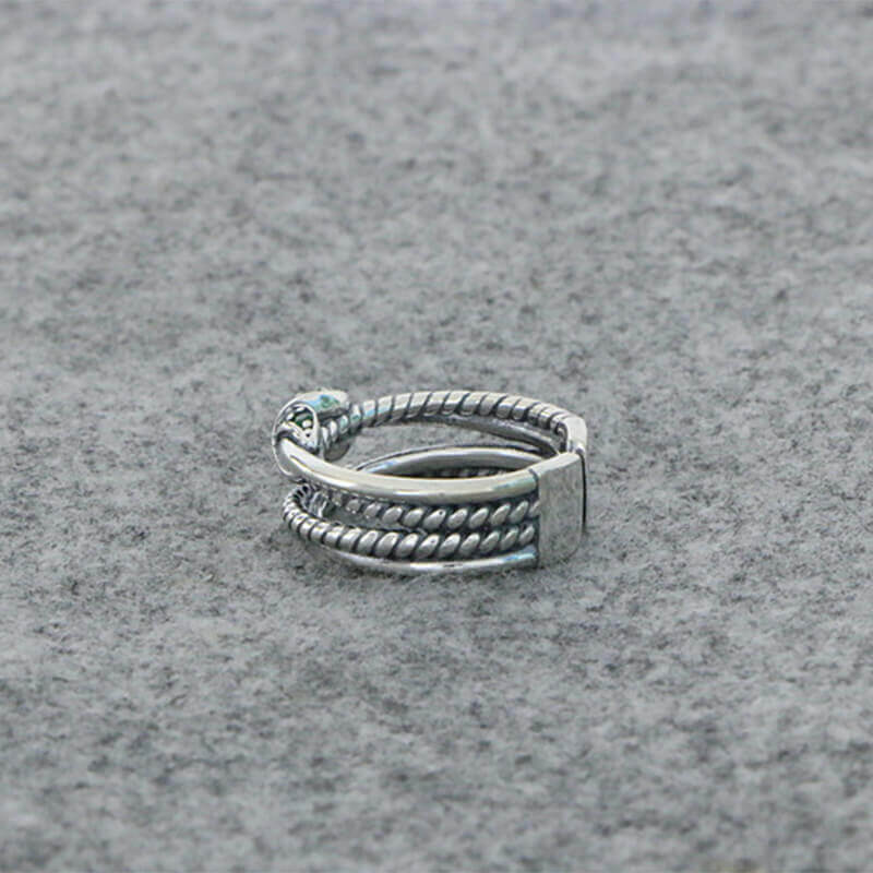 Twist Knot 925 Sterling Silver Ring 04 | RoyalLuster.com