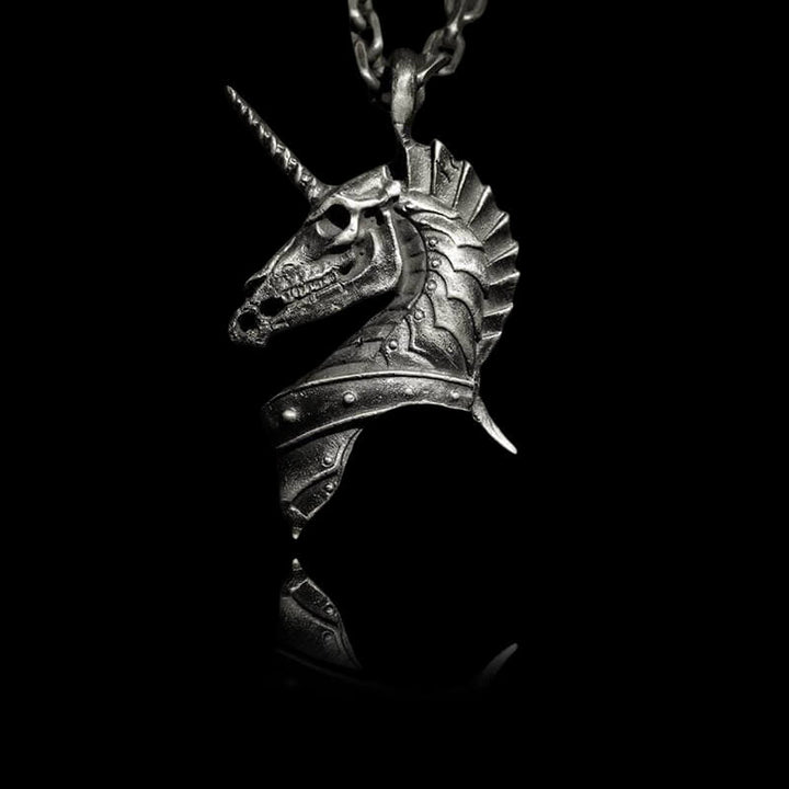 Unicorn Holy Beast 925 Sterling Silver Brass Pendant