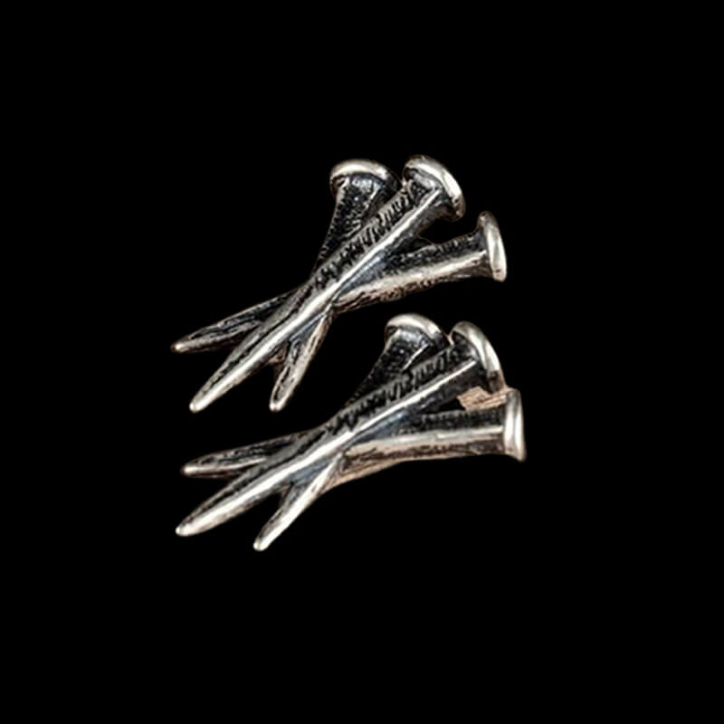 Unyielding Nails 925 Sterling Silver Stud Earrings