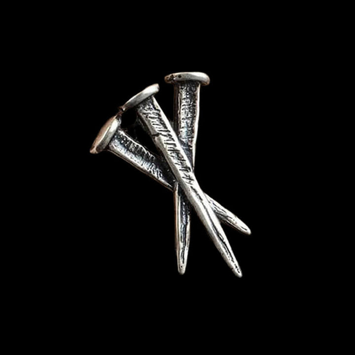 Unyielding Nails 925 Sterling Silver Stud Earrings
