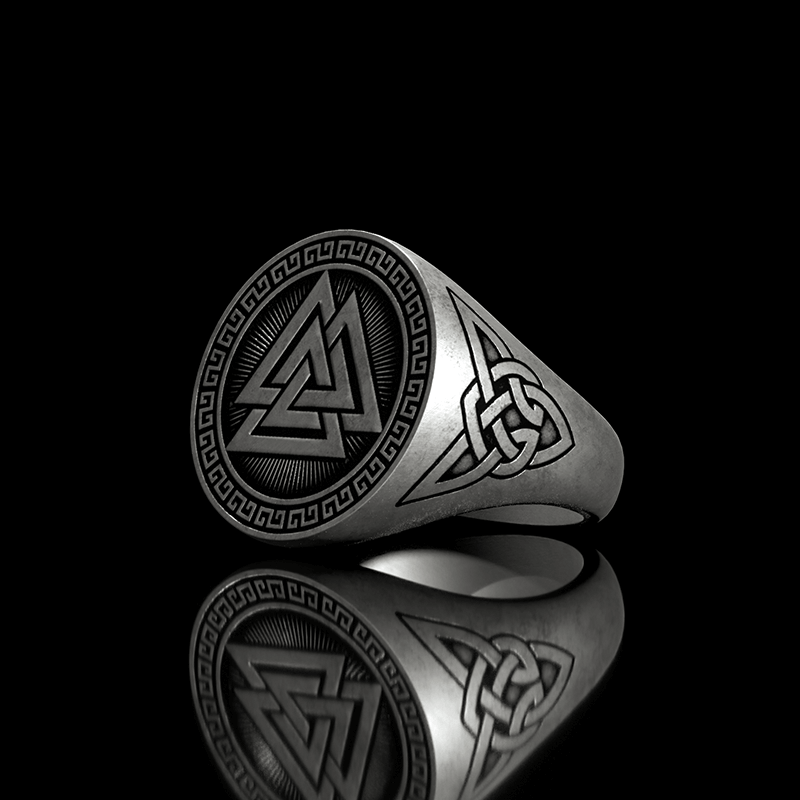 Valknut Celtic Knot 925 Sterling Silver Viking Ring